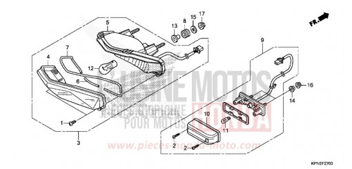 TAILLIGHT/LICENSE LIGHT GLR1251WHF de 2015